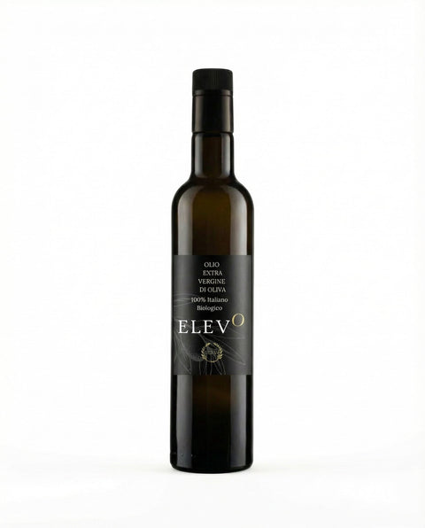 Olio extravergine di oliva biologico Soffio – Elevo – foto del prodotto su sfondo chiaro, specialità toscana di Toscana Bella