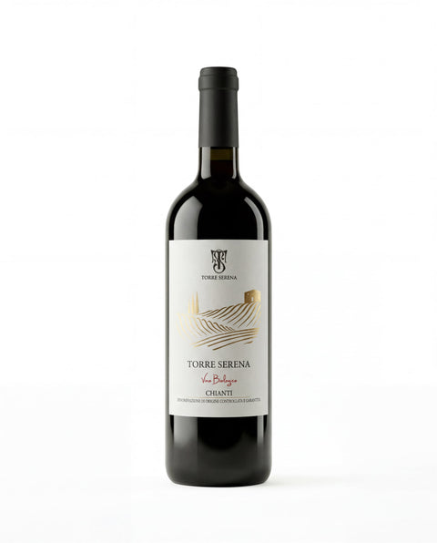 Torre Serena – Chianti DOCG Biologico – foto del prodotto su sfondo chiaro, specialità toscana di Toscana Bella