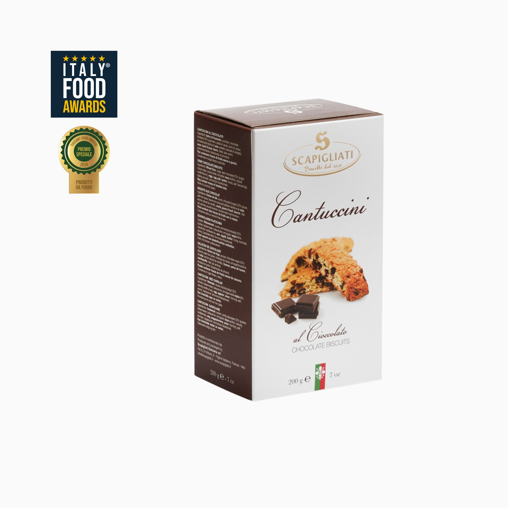 Cantuccini mit zartbitterschokolade – toskana, 200 gr