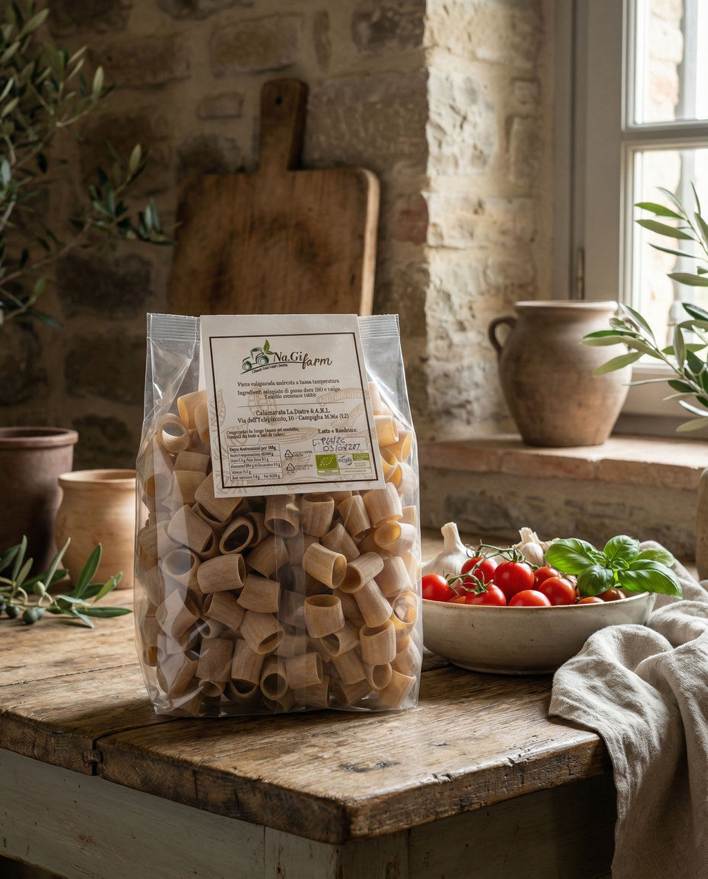 Calamarata – Bio-Pasta aus Senatore-Cappelli-Hartweizen, 500 g