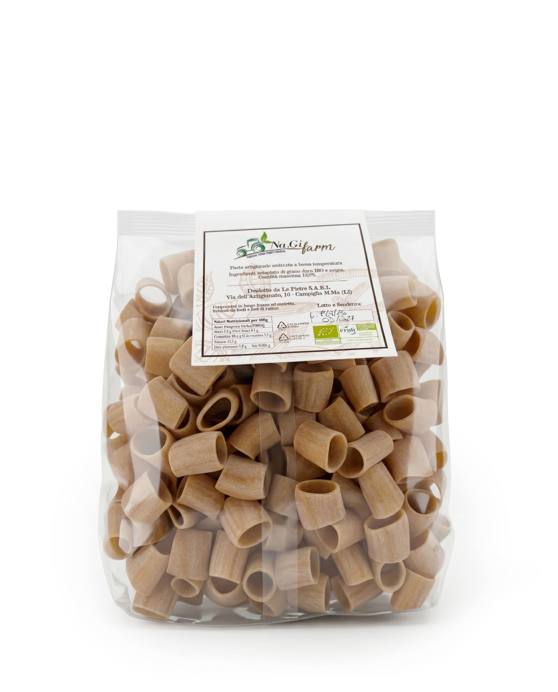 Calamarata – Bio-Pasta aus Senatore-Cappelli-Hartweizen, 500 g
