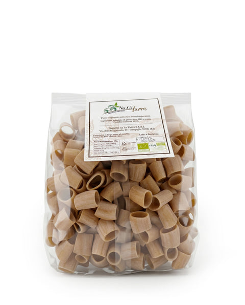 Calamarata – Pasta biologica di grano duro Senatore Cappelli – foto del prodotto su sfondo chiaro