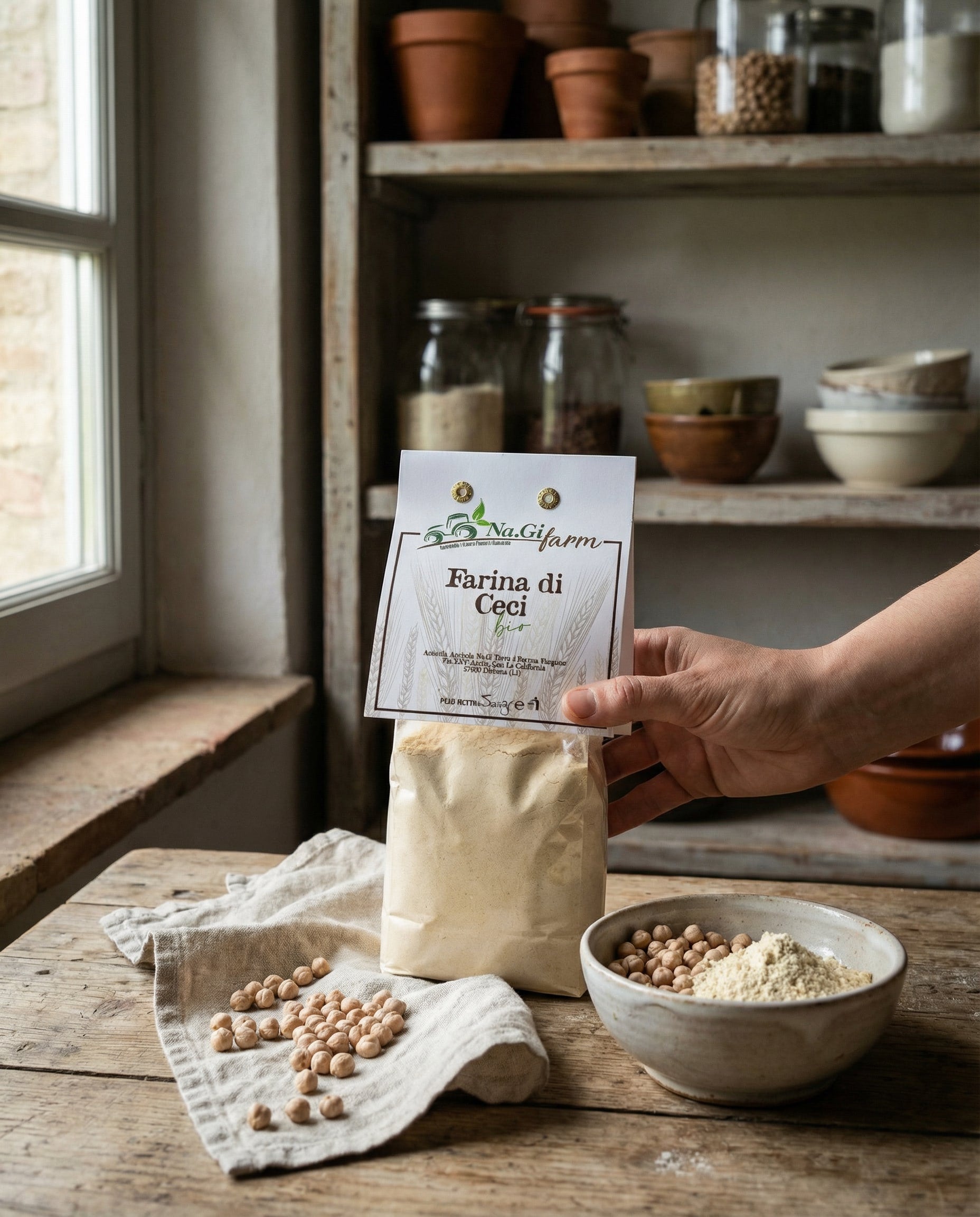 Bio-Kichererbsenmehl – Na.Gi Farm, 500 g