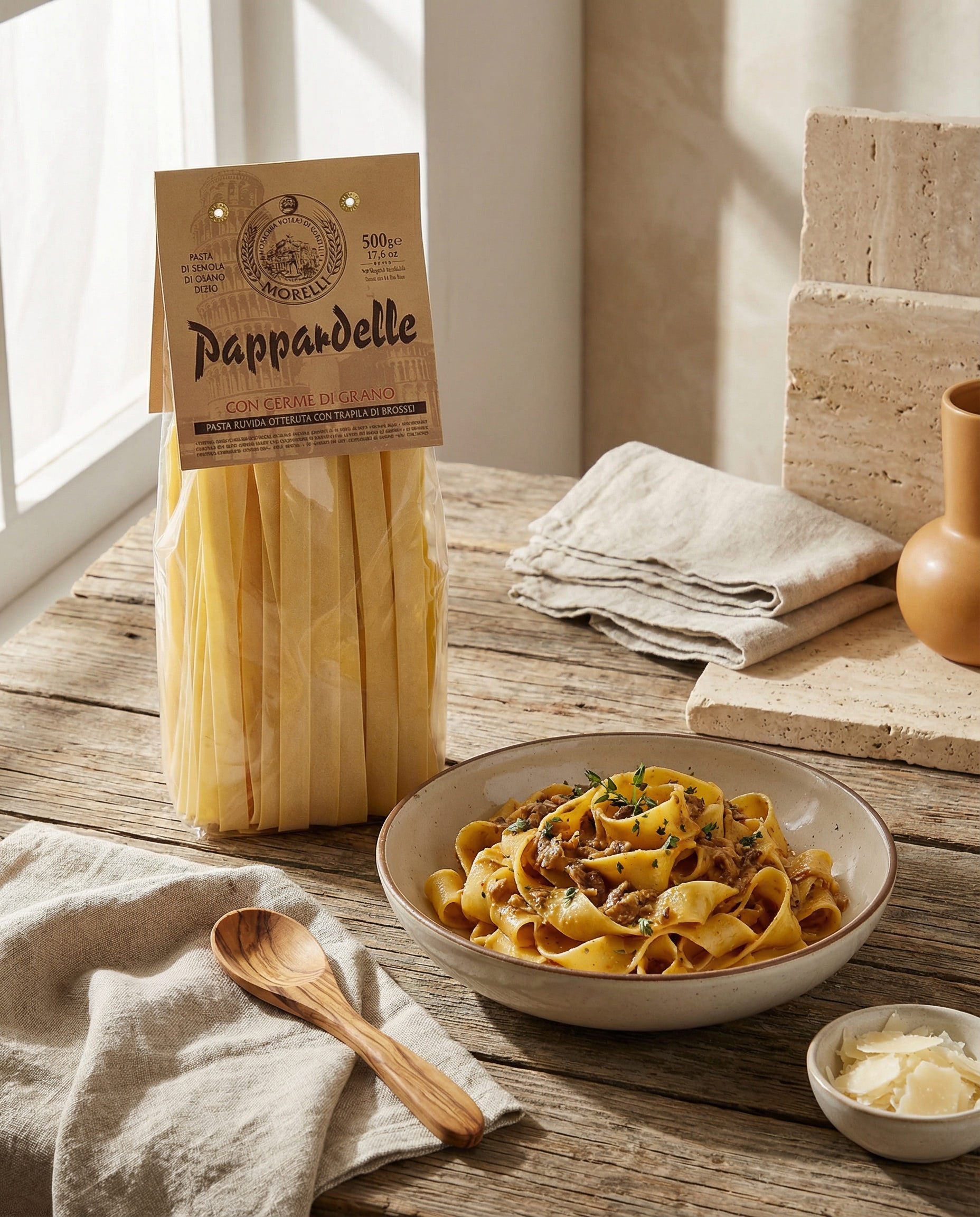 Pappardelle – Pasta mit Weizenkeimen, Pastificio Morelli, 500 g