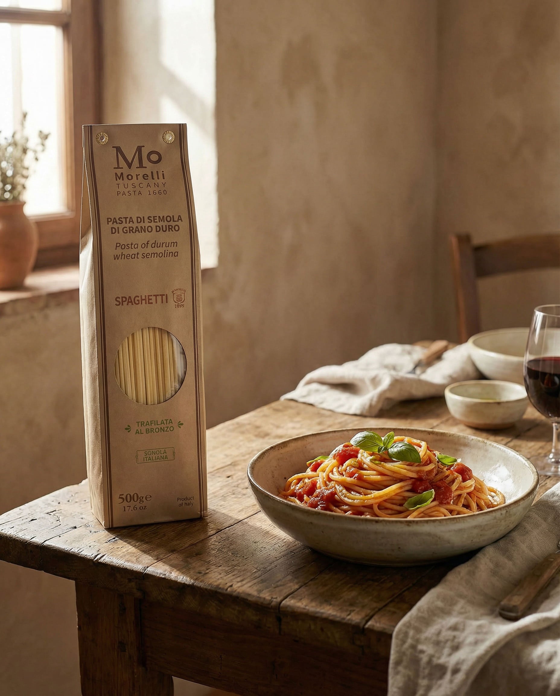 Spaghetti – Pasta mit Weizenkeimen, Pastificio Morelli, 500 g