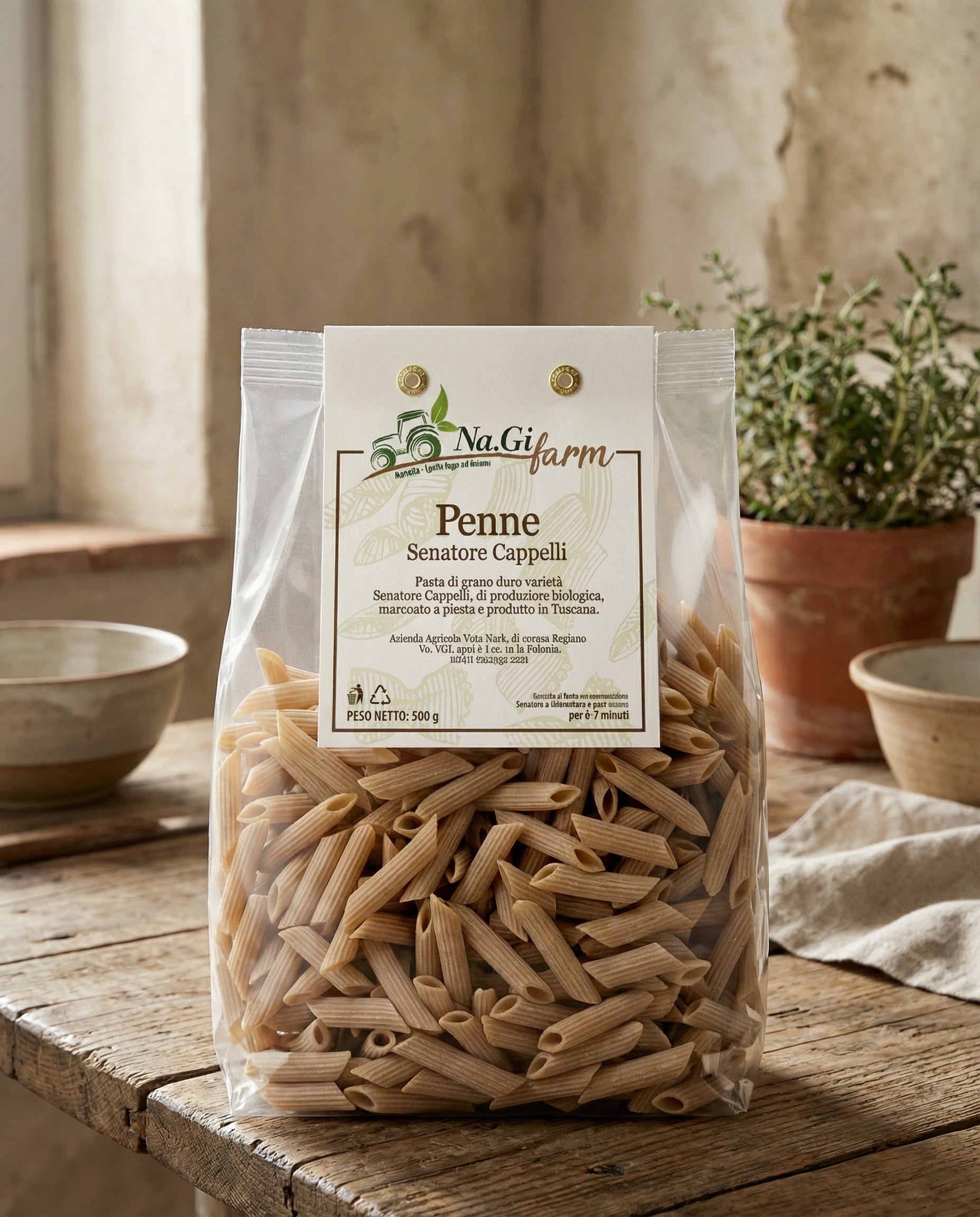 Penne – Bio-Pasta aus Senatore-Cappelli-Hartweizen, 500 g