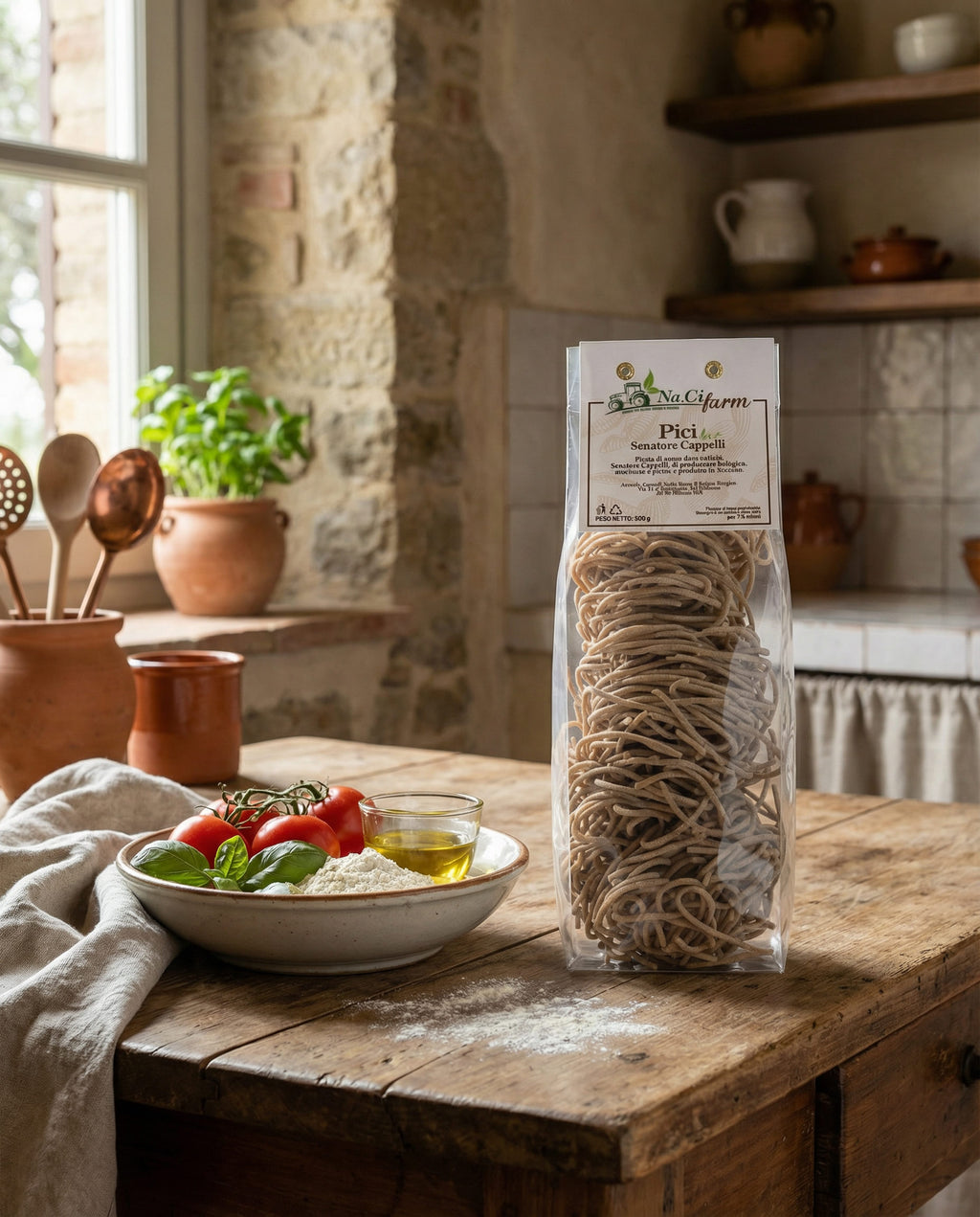 Pici – Bio-Pasta aus Senatore-Cappelli-Hartweizen, 500 g