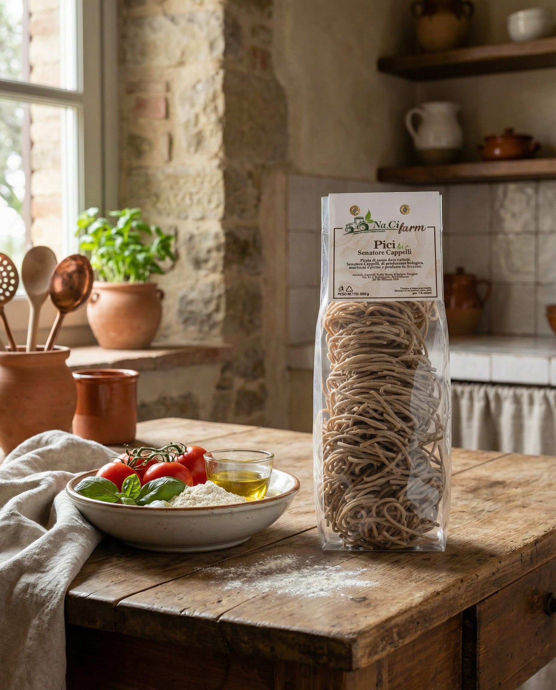 Pici – Bio-Pasta aus Senatore-Cappelli-Hartweizen, 500 g