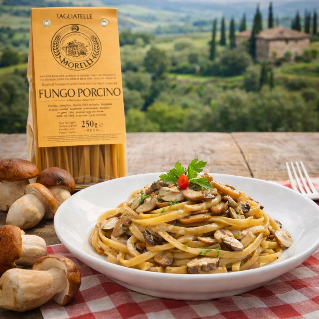 Linguine ai funghi porcini con germe di grano 250 gr