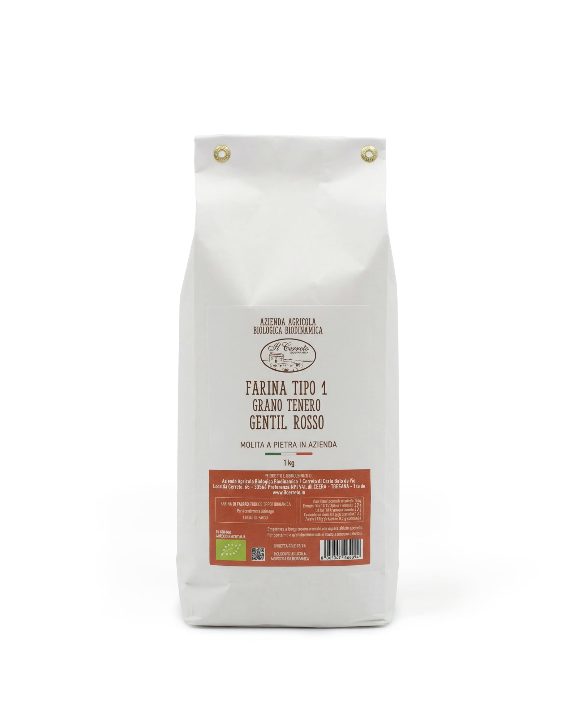 Steingemahlenes Mehl aus Gentil Rosso Typ 1 – Il Cerreto, 1 kg