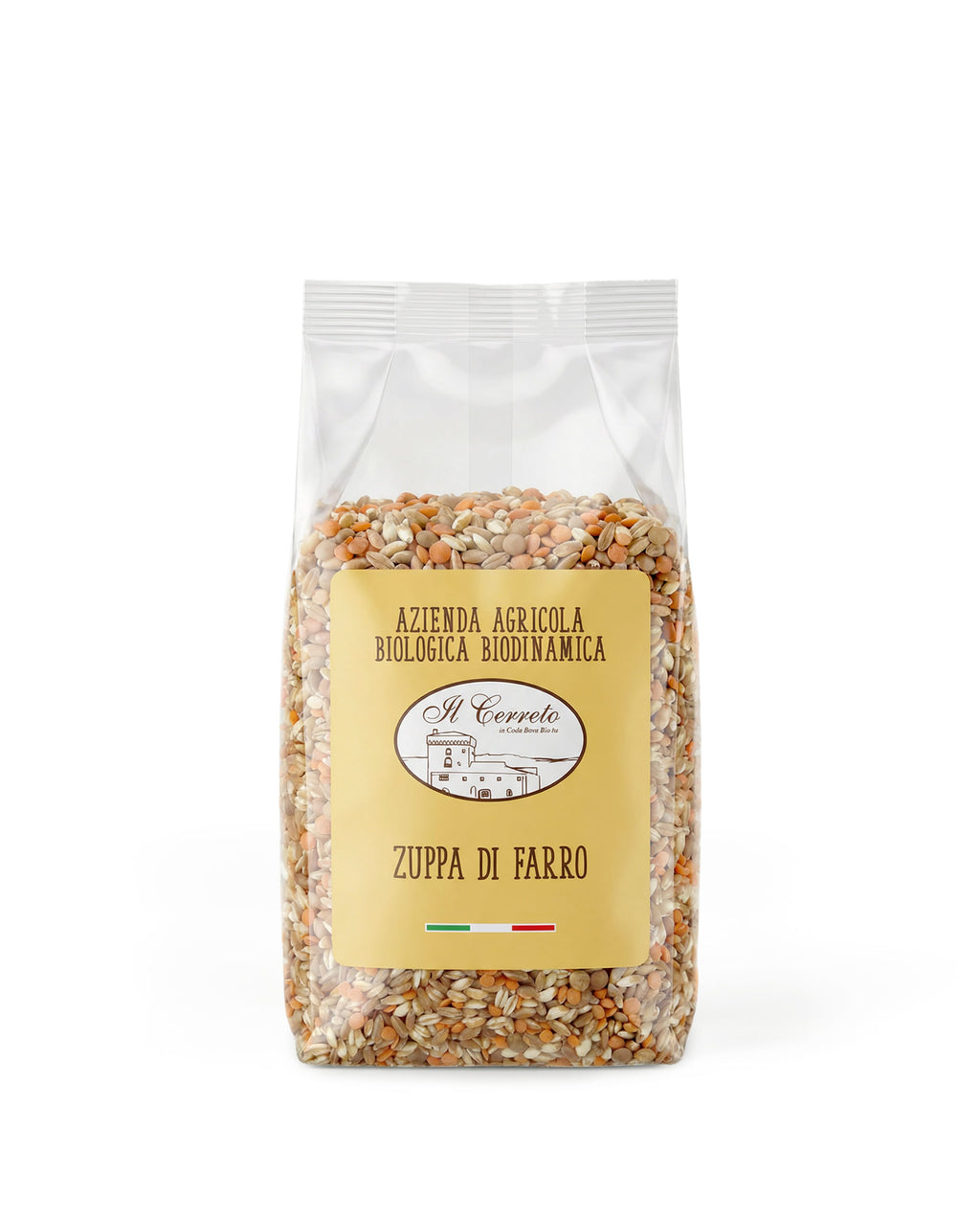 Bio-Suppe mit Perlfarro und Roten Linsen – Il Cerreto, 400 g