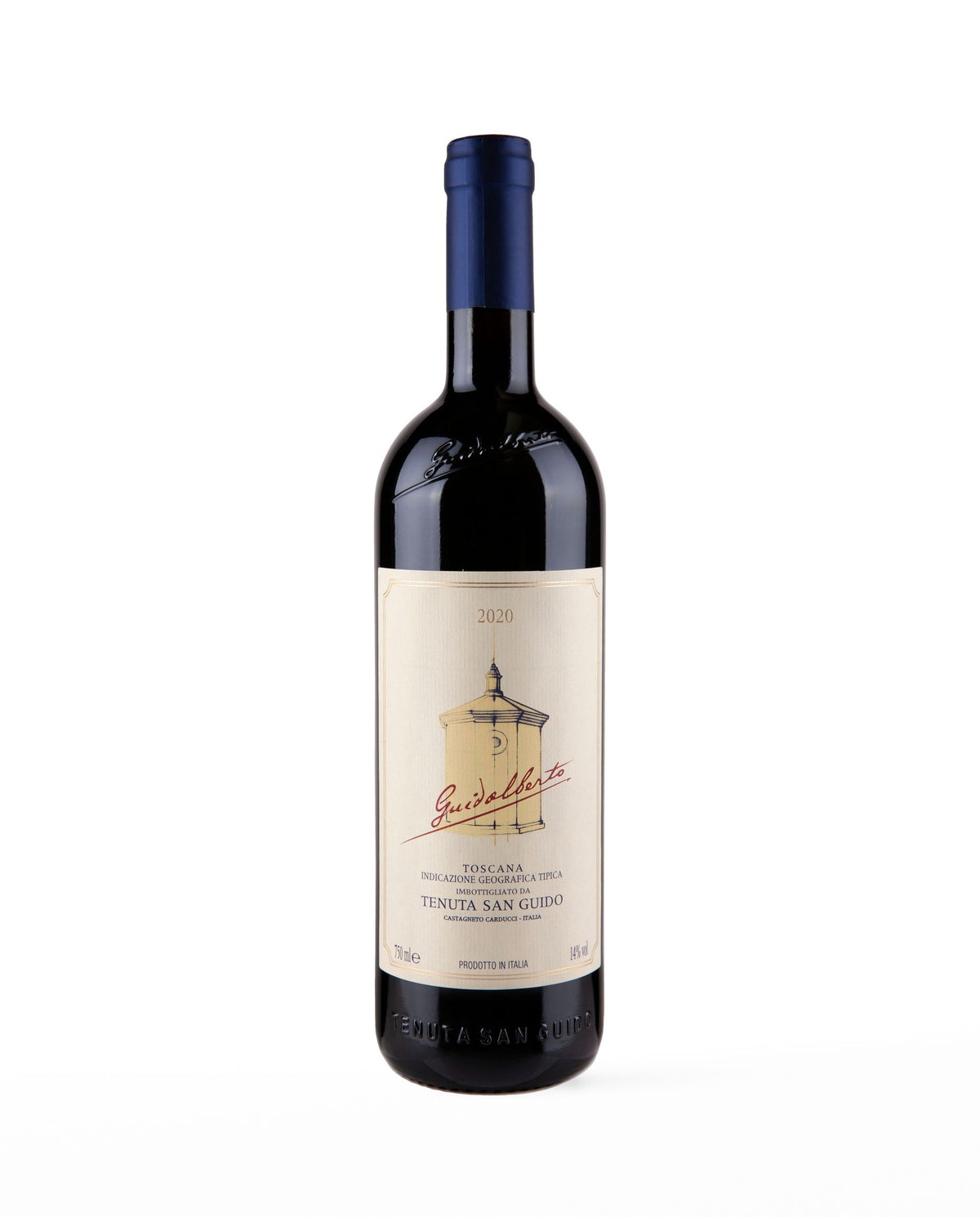 Bottiglia di Guidalberto, Tenuta San Guido – Toscana IGT, vino rosso toscano (etichetta di un'annata precedente)