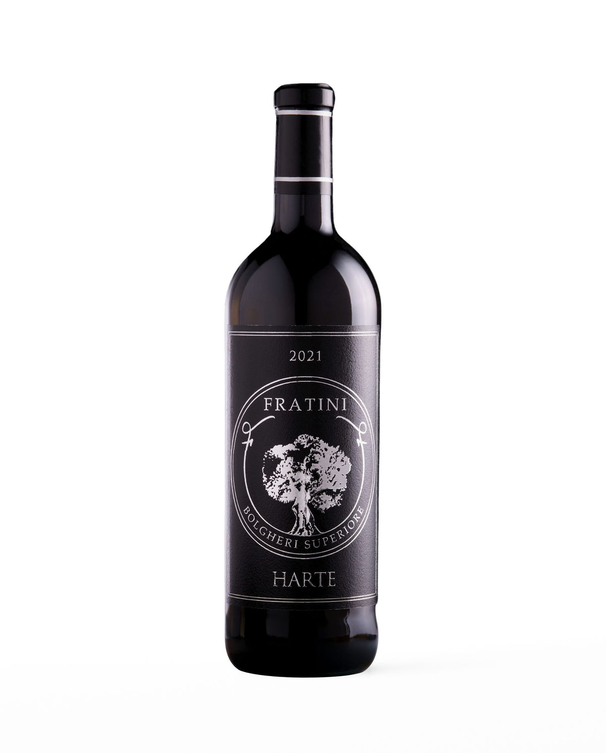 Bottiglia di Harte, Tenuta Fratini – Bolgheri DOC Superiore, vino rosso toscano (etichetta di un'annata precedente)