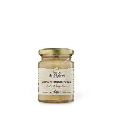 Crema di funghi porcini all'olio d'oliva – Tesori del Matese – foto del prodotto su sfondo chiaro