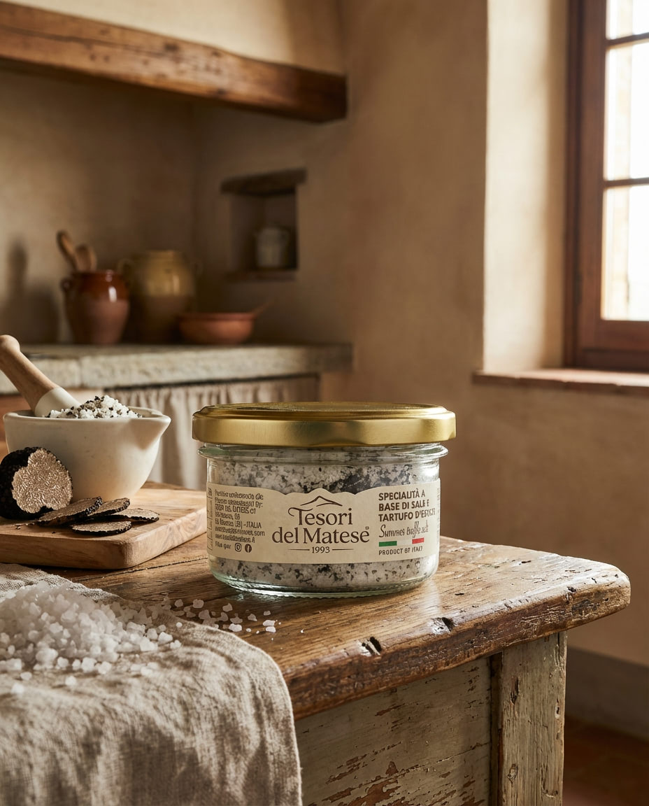 Trüffelsalz mit Sommertrüffel – Tesori del Matese, 100 g