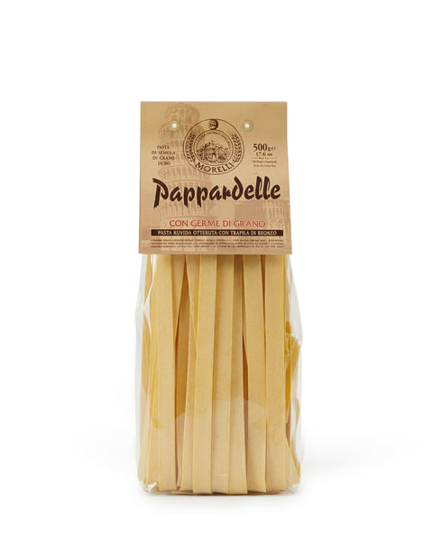Pappardelle – Pasta al germe di grano, Pastificio Morelli – foto del prodotto su sfondo chiaro