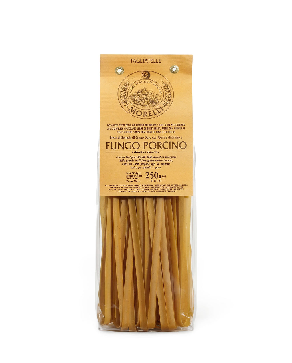 Tagliatelle ai funghi porcini – Pasta mit Weizenkeimen, Pastificio Morelli, 250 g