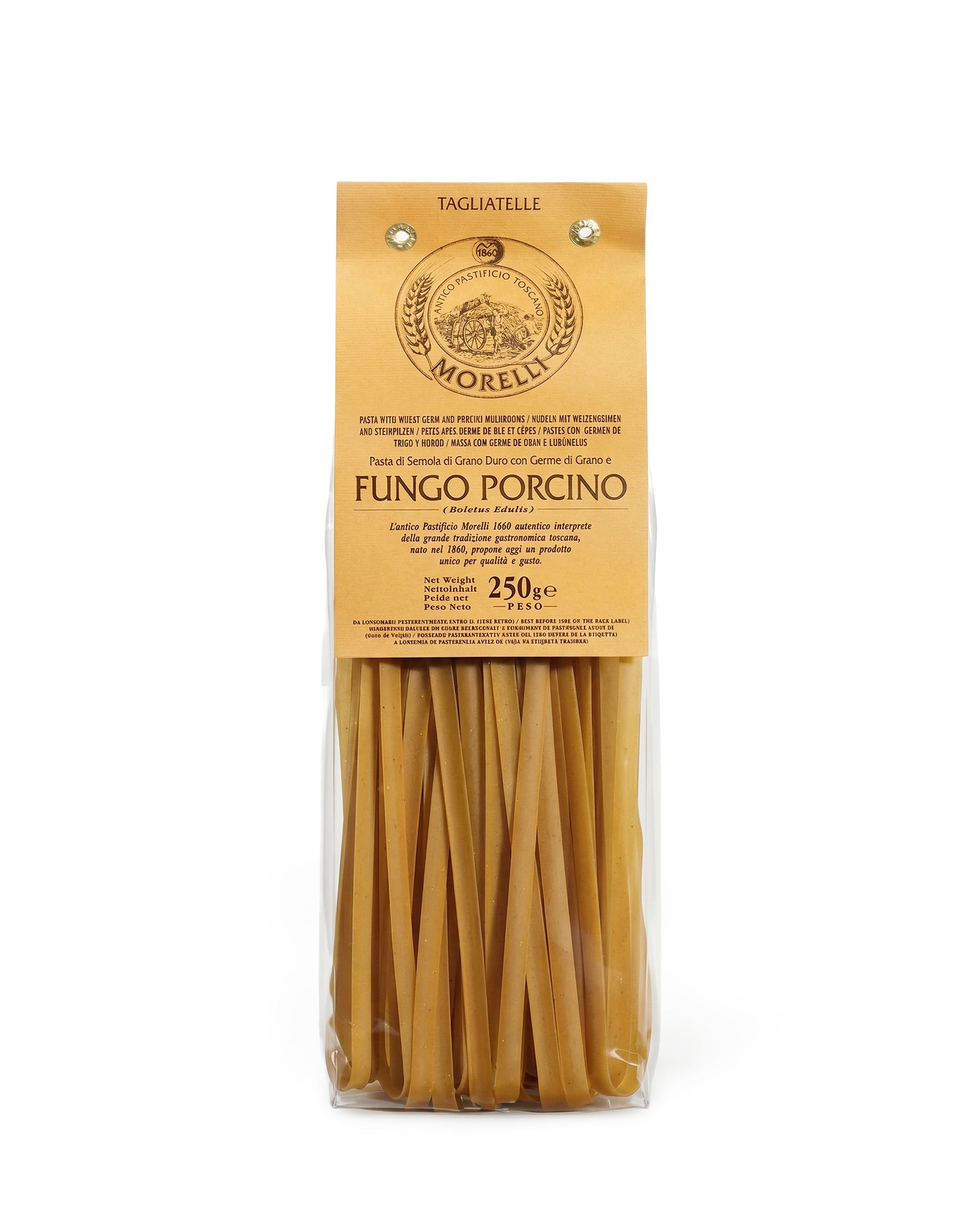 Tagliatelle ai funghi porcini – Pasta mit Weizenkeimen, Pastificio Morelli, 250 g