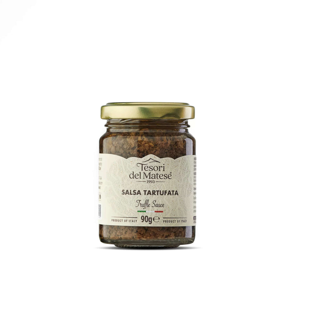 Salsa mit sommertrüffel, pilzen & schwarzen oliven – trüffelkomposition, 90 gr