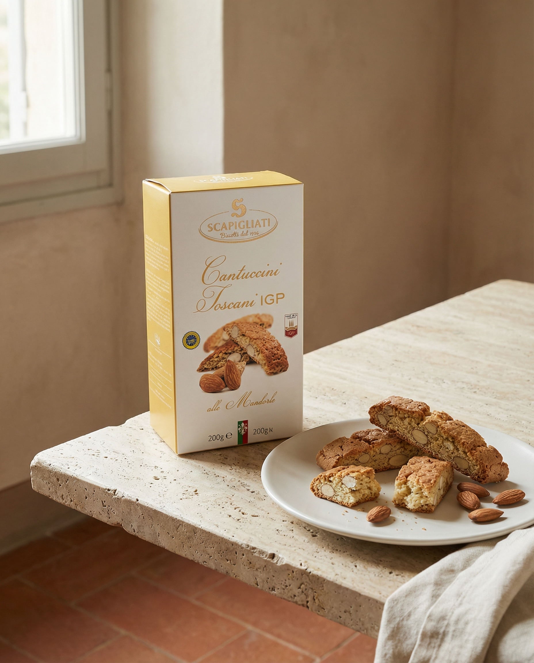 Cantuccini Toscani IGP mit Mandeln – Scapigliati, 200 g