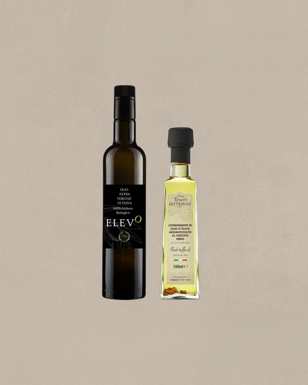 Box Olio extra & Tartufo – foto del prodotto su sfondo chiaro, specialità toscana di Toscana Bella